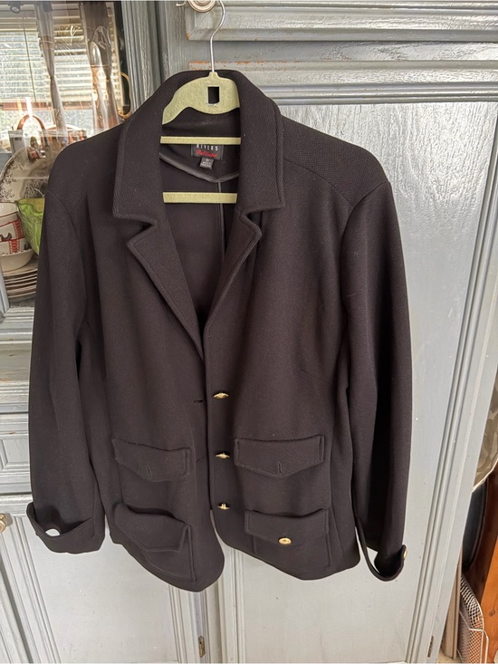 Rivers Jackets & Blazers - Mackage Black Wool Blend Blazer with Gold Buttons